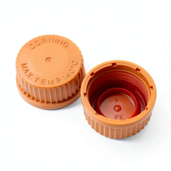 Pyrex 500mL Round Media Storage Bottle with GL45 Orange Screw Cap-1
