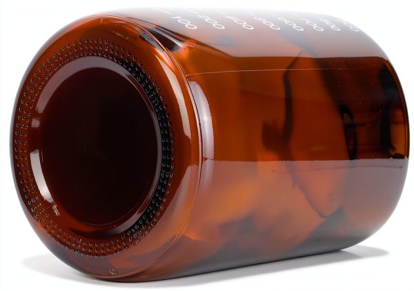 Moonetto 4 Pack Amber Brown Glass 1000 mL Graduated Round Lab Reagent Media/Storage Bottle With GL45 Orange Screw Cap-6