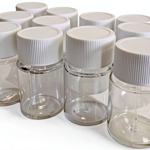 Transparent Plastic Bottles Nocwpsi Lab Media Wide Mouth 30ml 12 Pack-0