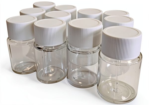 Transparent Plastic Bottles Nocwpsi Lab Media Wide Mouth 30ml 12 Pack-0