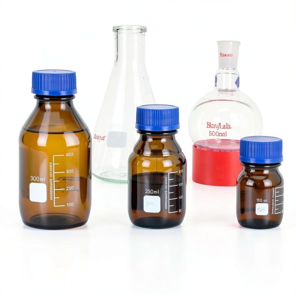 stonylab Amber Glass Graduated Round Media Storage Bottles with GL45 Screw Cap, 1000 ml, 1 Pack-6