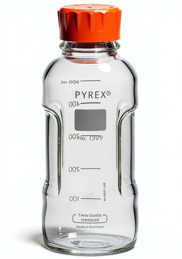 Pyrex Media Bottle 500ml Slim Line Leak‑Proof Glass Lab Bottle-0