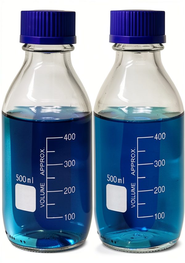 Karter Scientific 500ml Glass Media Bottle with GL45 Screw Cap Pack 2-0
