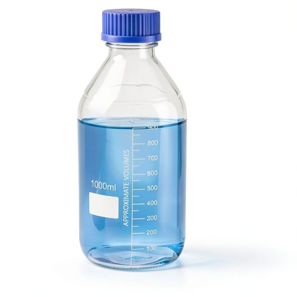 Yopay 4 Pack Glass Media Bottle 1000ml with GL45 Blue Screw Cap-1