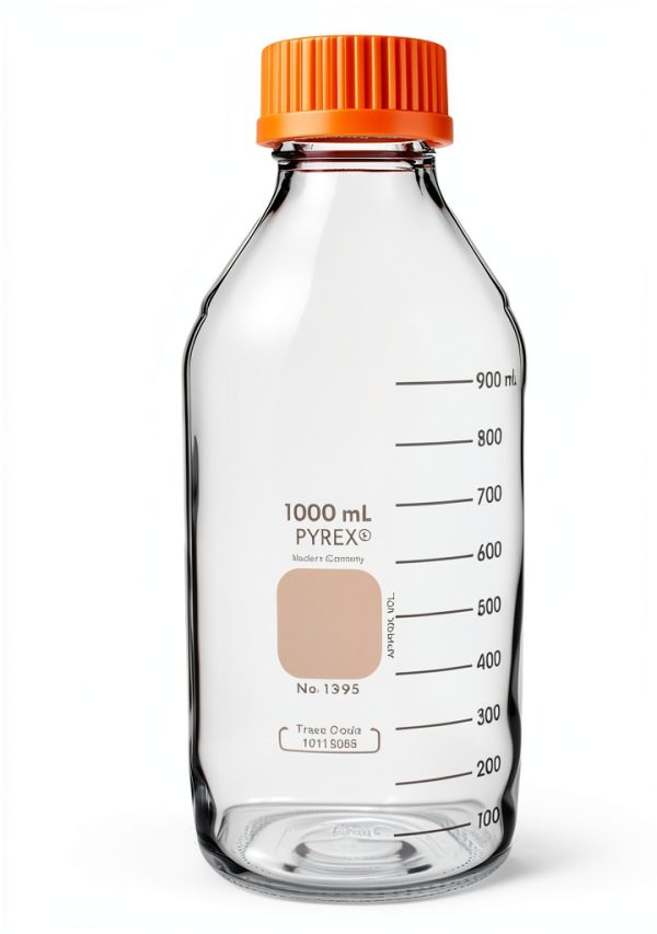 Pyrex Round Media Storage Bottle 1L Borosilicate Leak‑Proof Lab Glass-3