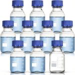 Yopay 10 Pack Media Storage Bottles 250ml with Blue Screw Cap-0