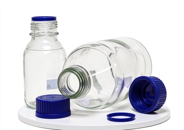 Karter Scientific 500ml Glass Media Bottle with GL45 Screw Cap Pack 2-4