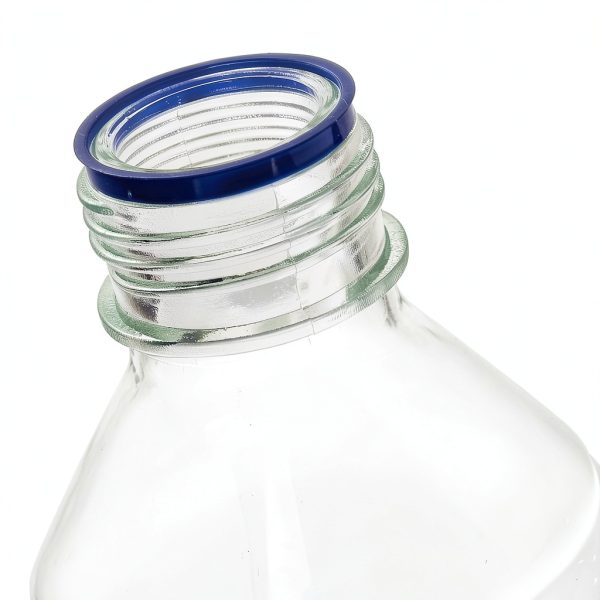 Yopay 4 Pack Glass Media Bottle 1000ml with GL45 Blue Screw Cap-3