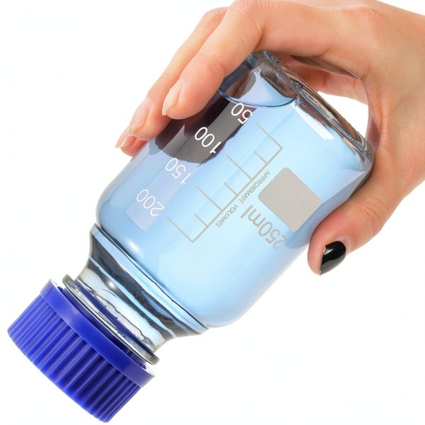 Yopay 10 Pack Media Storage Bottles 250ml with Blue Screw Cap-2