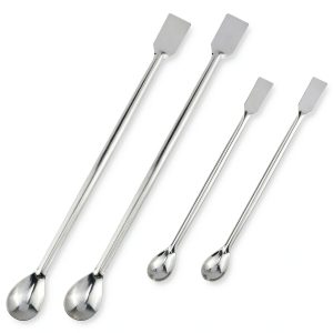 Lab Spatula Stainless Steel Double-Headed Sampling Spoon 20cm 30cm-0