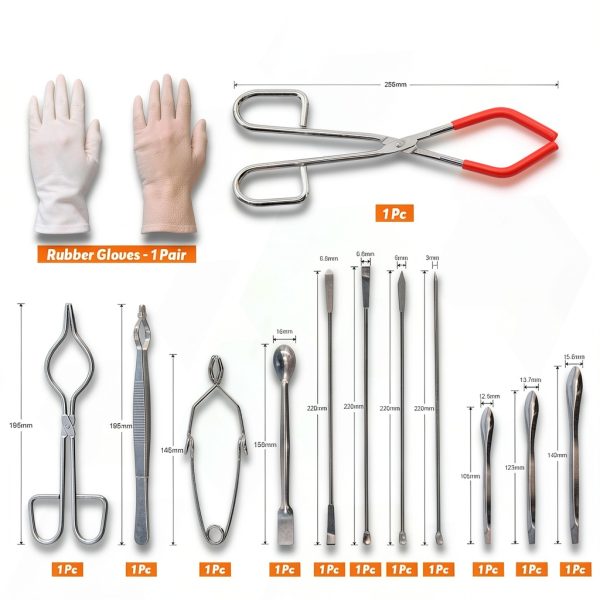 13Pcs Premium Scientific Labwares Essential Tools Set by Rustark-1