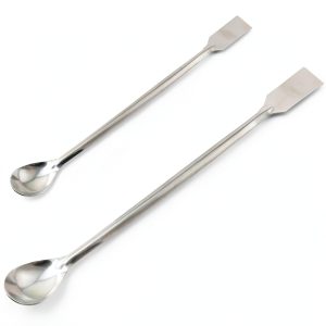 2PCS 20cm/30cm Stainless Steel Lab Spoon Spatula, Lind Kitchen Lab-0
