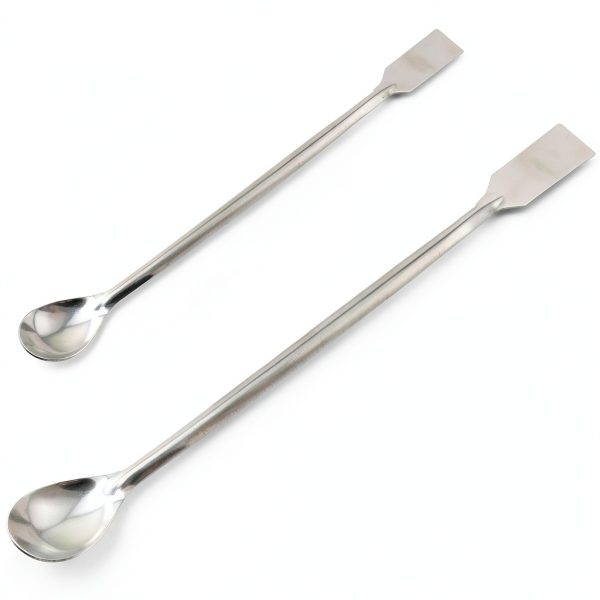 2PCS 20cm/30cm Stainless Steel Lab Spoon Spatula, Lind Kitchen Lab-0