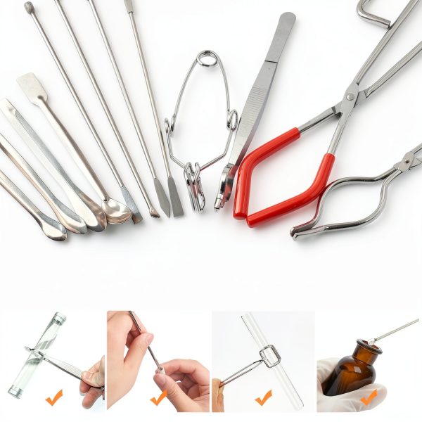 13Pcs Premium Scientific Labwares Essential Tools Set by Rustark-4